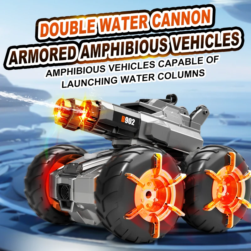 Tank RC amphibie 2,4 GHz à dou - Drone Battery Alarm avis et prix