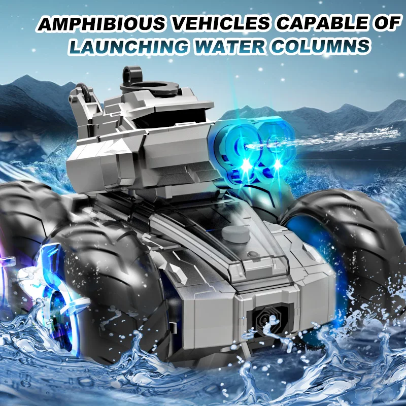 Tank RC amphibie 2,4 GHz à dou - Drone Battery Alarm avis et prix