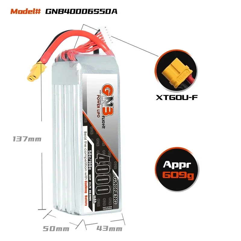 GAONENG GNB 4000mAh 6S 50C 100 - Drone Battery 4S avis et prix